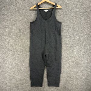 Colsic Jumpsuit Women S Small Gray Sleeveless V-Neck Cotton Straight Casual